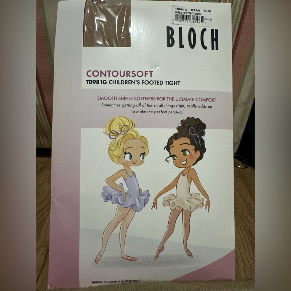 NEW Bloch Contoursoft T0981G Children’s Footed tight for dance